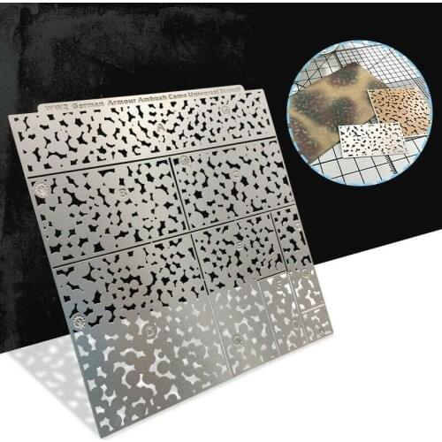 1/35 WWII German Armour Ambush Camouflage Leakage Spray Stenciling Template HOT AJ0020