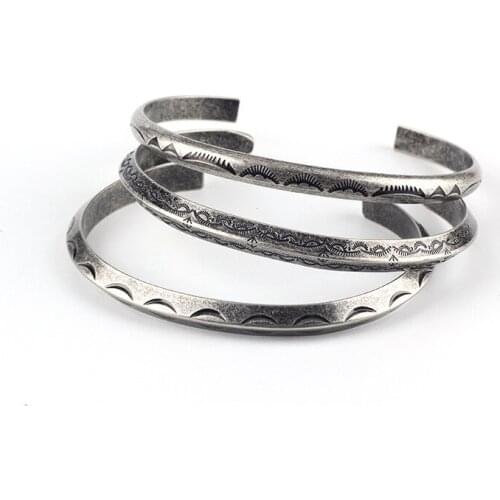 Fashion Stainless Steel Antique silver Bracelet Men Titanium Steel Triangle Cuff Bangles Love bangles Manchette pulseiras