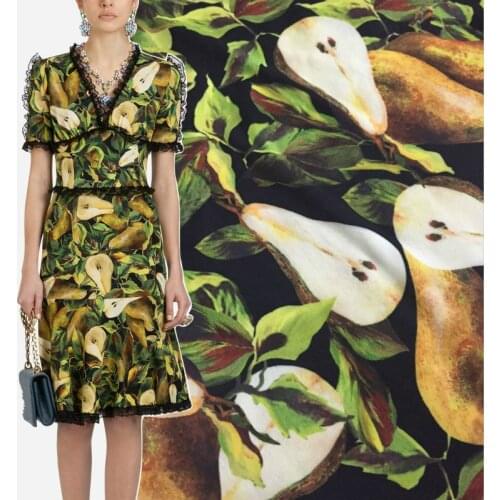 Soft Spring Summer Printed Fabric Hot-selling Hand-painted Oil Painting Sydney Pattern Cloth by Meter Home Textile Alibaba