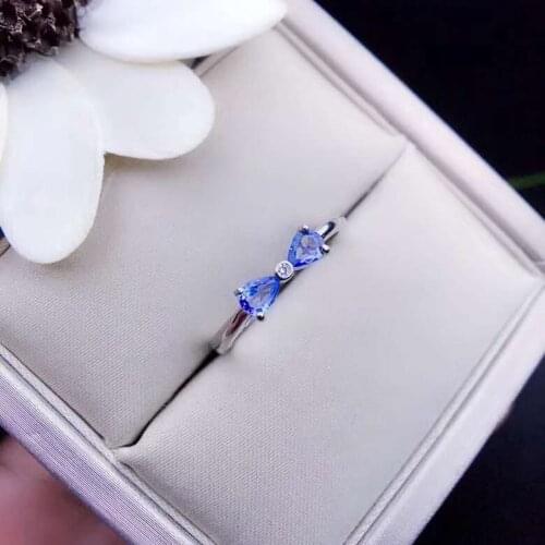 Natural And Real Tanzanite luxury ring ring Free shipping gemstone 925 sterling silver Fine jewelry