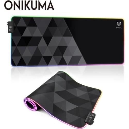 New ONIKUMA Gaming Mouse Pad Computer Large RGB Mousepad Non-Slip Rubber Base Desk Mat Carpet for PC Gamer