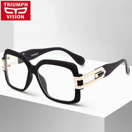 TRIUMPH VISION Clear Lens Glasses Frame Women Square Black Optical Eyewear Frames Female Cool Big Spectacle New Eyeglasses