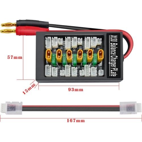 Amass XT30 Plug Parallel Charging Board XT60 T Plug Input For iSDT D2 Q6 SC-608 SC-620 Balance Balancing Charger Lipo Battery