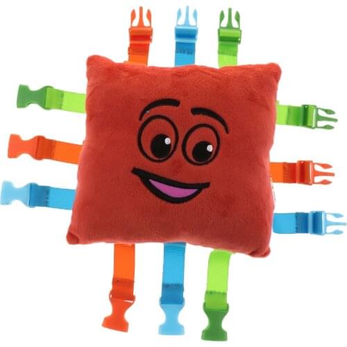 Nove Soft Buckle Pillow Educational Basic Life Skills Baby Toddler Learn to Dress Toy - Buckle Puzzle Teaching Aids