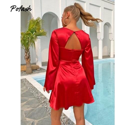 Расклешенные летние платья POFASH China At AliExpress