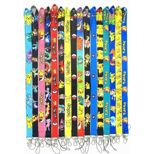 Pokemon Anime Toys Pikachu Lanyard Mobile Phone Strap Pokemon Cartoon Kawaii Pikachu Go dolls figures Phone Strap Gifts