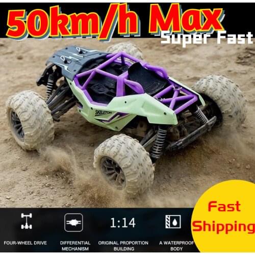 RC Car 50km/h High Speed Quality 4WD Racing Truck Cars Crawler Big Foot Off Road 2.4G Remote Control Car Toy for Kids Gift Boys