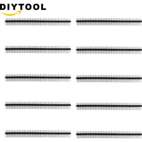 10PCS 2mm 40 Pin Male Single Row Pin Header Strip 1X40P 2.0mm male pin header copper connector
