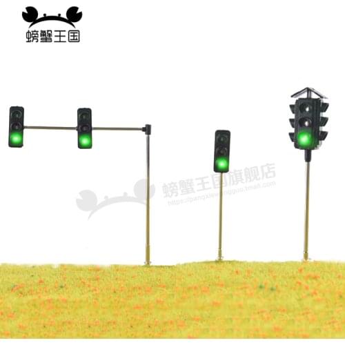 Traffic Signal Light HO OO Scale Model LED Lamp Street Railroad Railway Landscape Train Building Layout