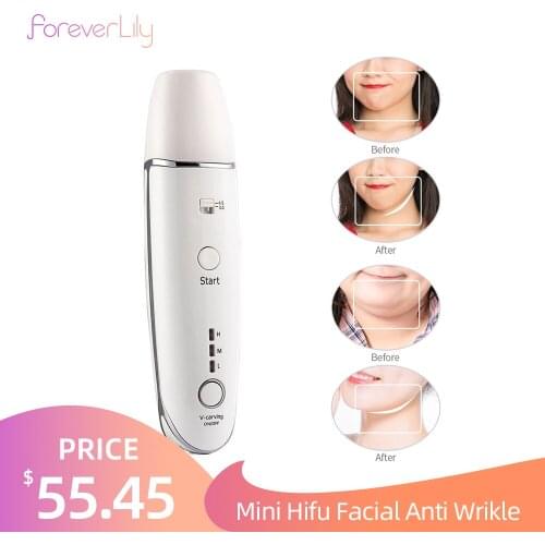 Mini Hifu Ultrasonic RF Face Lifting Wrinkle Removal Line V-Shape Anti-Aging Skin Tightening Eye Care Beauty Device For Home SPA