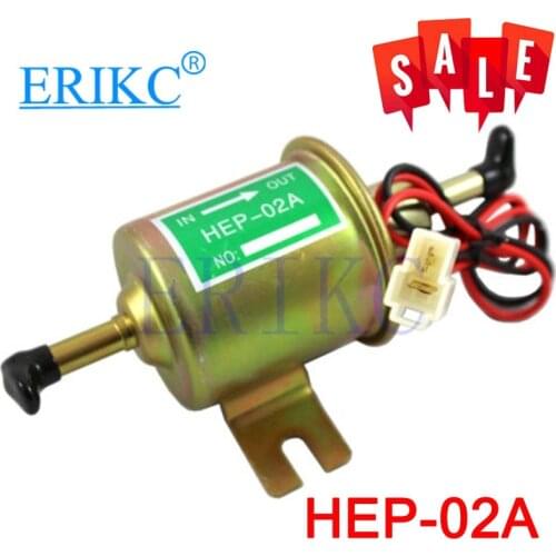 ERIKC HEP02A 12V Universal Gas Diesel Inline Low Pressure Electric Fuel Pump HEP-02A For Car Carburetor Motorcycle ATV