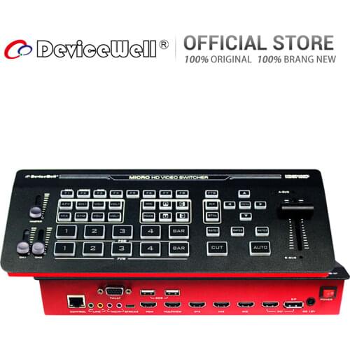 DeviceWell HDS7105P Video Switcher 5-CH Video Switcher 4*HDMI-compatible 1*DP SWITCHER for Video Stream NEW Arrivel HDS7105