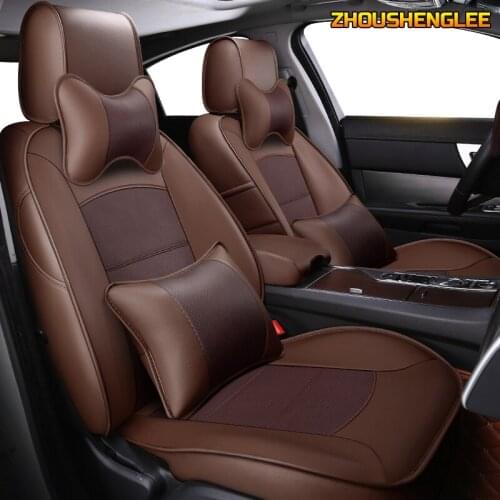ZHOUSHENGLEE Custom Leather car seat cover set For Acura MDX RDX RL TL ILX CDX TLX-L Automobiles Seat Covers cars styling