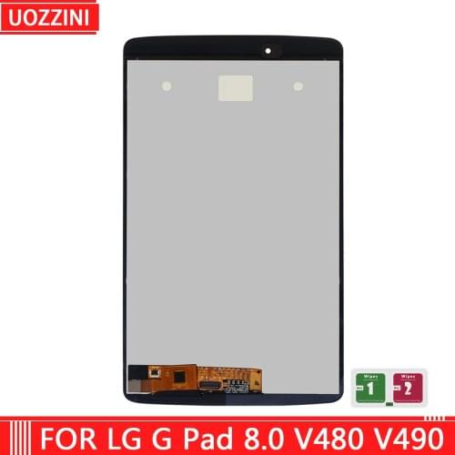 100% Tested For LG G Pad 8.0 V480 V490 LCD Display Matrix Touch Screen Digitizer Panel Sensor Glass Tablet Assembly Replacement