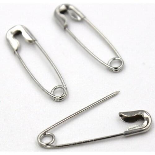 Wholesale 1000 Pieces Safety Pin 19 mm Sliver Black Golden Anti Copper Grey Safety Pins Findings