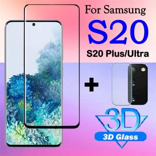 3D case film protective glass for Samsung galaxy S20 plus S20Ultra S 20 20plus Ultra tempered armor screen protector Camera lens