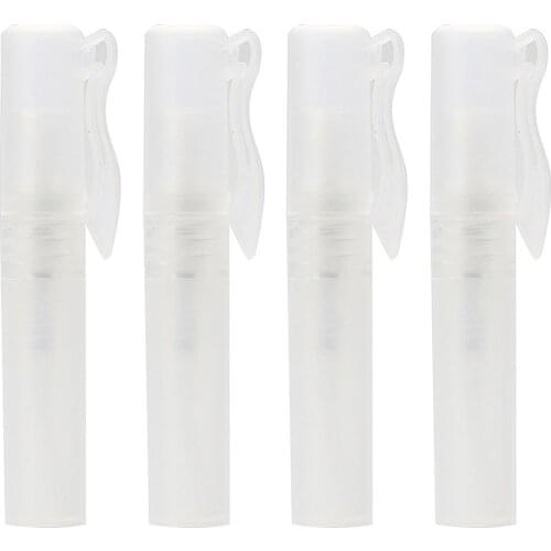 4pcs 5ml Mist Spray Bottle Empty Plastic Perfume Bottle Atomizer Spray Tube Mini Travel Refillable Bottle