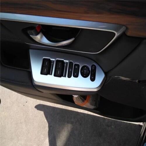 Car auto cover Styling For Honda CR-V CRV 2017 ABS plastic matt silver armrest regulator door window lifter switch button trim