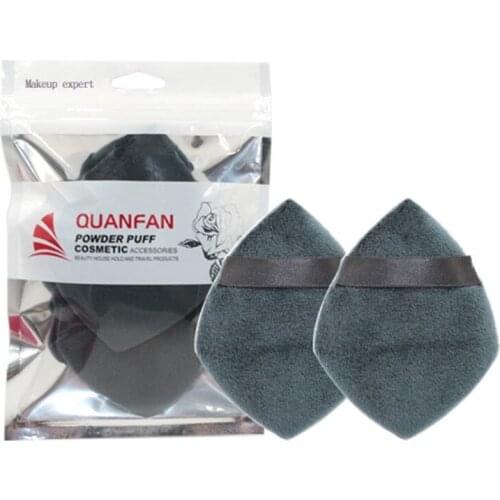 Diamond Shape Velvet Powder Puff Flours Mini Face Makeup Sponge Cosmetics Soft Cotton Face Powder Puff Washable Lightweight