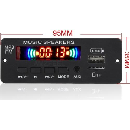 2*3W Amplifier Wireless MP3 WAV Decoder Decoding Board Module 12v Car USB MP3 Player WAV TF Card Slot / USB / FM Radio Module