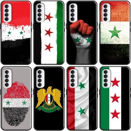 Syria Flag Cover For OnePlus 8 Pro 9 Pro 9R Nord 7T 8T Case For Realme 6 7 8 Pro Q3 GT Neo C3 C15 C21