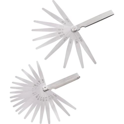 H7JB 0.05-1mm 20 Blade Feeler Gauge Gage Thickness Measurment Tool Metric Gap Filler