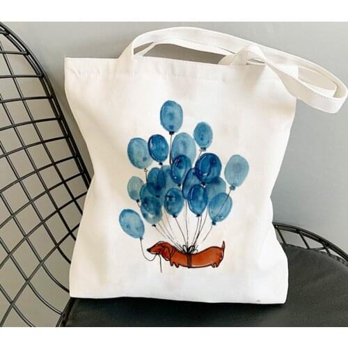 Wallet Women Bag Dachshund Pug Terkel Fashion Brand Blonde Girl Printing Shoulder Canvas Bags New Harajuku Streetwear Handbags