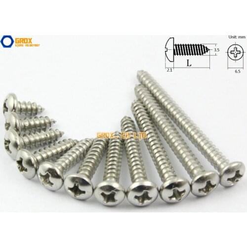 M3.5 201 Stainless Steel Phillips Pan Head Self Tapping Screws