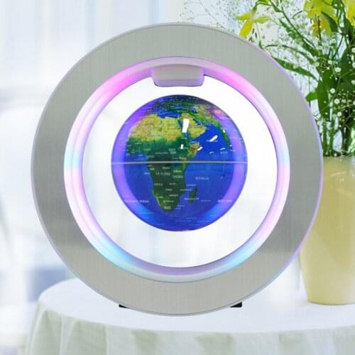 Magnetic Levitation Circle 4 "globe Rotation LED Lamp Gift Creative High-end Household Decoration A New Strange Toy Educational