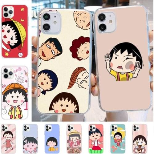 YNDFCNB Cartoon Chibi Maruko Chan Phone Case for iPhone 11 12 pro XS MAX 8 7 6 6S Plus X 5S SE 2020 XR case