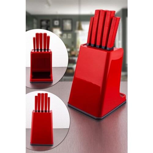 5 Piece Tomato Patterned Knife Set kitchen mother presentation tray storage container plate dust cover spice bowl jug glass bamb