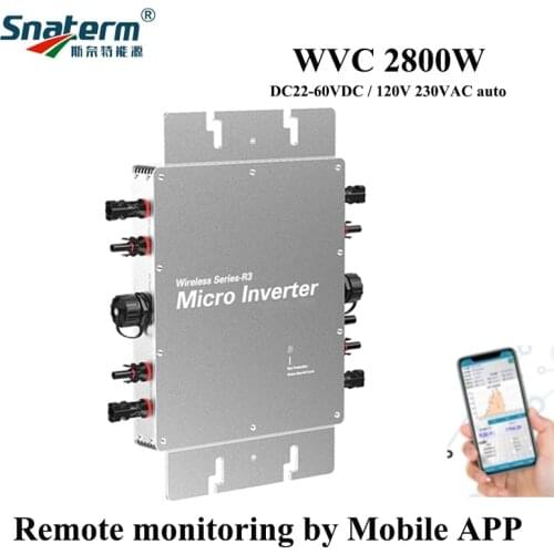 Newly WVC 2800W Micro power inverter High Power For Seperate Monitoring Pure Sine Wave On Grid inverter 4 Circuits Input 700W