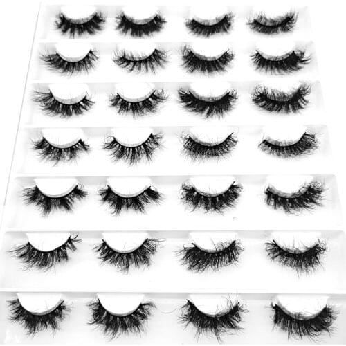 NEW 14pair 8-25 mm Lashes Mink Eyelashes Mink Hair Fluffy Messy Soft short Natural Lashes Makeup 3d Mink Lashes