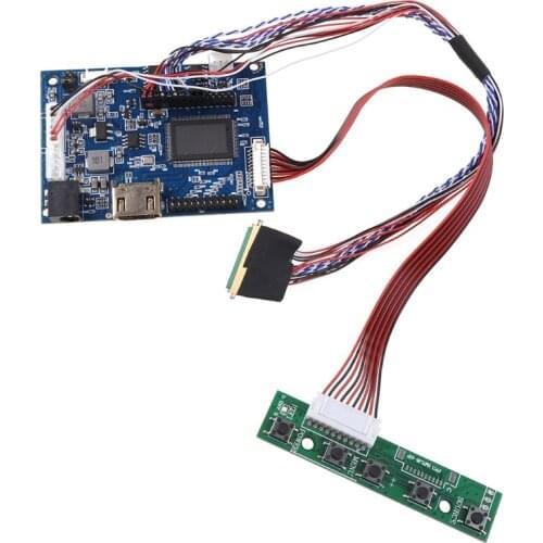 2021 New 1Set HDMI-compatible Lvds Controller Board Driver 40 Pin Lvds Cable Kit for Raspberry PI 3 LP156WH2 TLA1 TLE1 1366x768