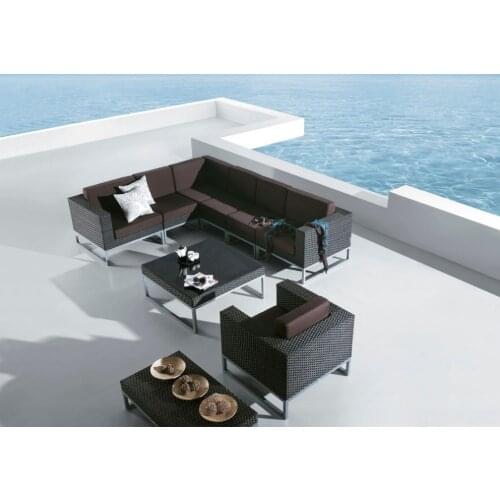 New Arrival Outdoor elegant living room furniture round rattan sofa set