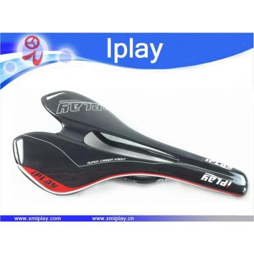 IPLAY New Carbon Bicycle Saddle Road/MTB Bike Carbon Saddle Seat UD glossy 275*143mm cushion front seat Bicycle Parts About 105g