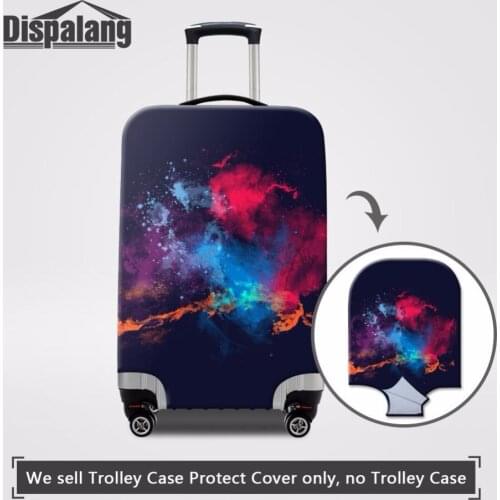 Dispalang Personalized Watercolor Painting Protective Luggage Cover For Women Waterproof Trolly Case Cover Custom Suitcase Cover