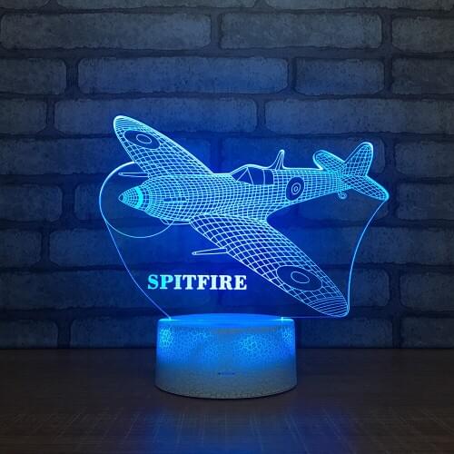 Colorful Touch Multi-function Gifts 3d Lights Creative Table Lamps White base Lovely 7 color change 3D Lamp