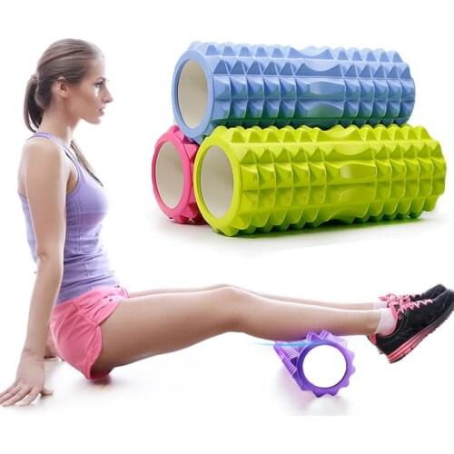 Free Shipping Yoga Column Block Massage Foam Roller Fitness Exercises Muscle Massage Relax Pain Roller GYM Exercise Equipment