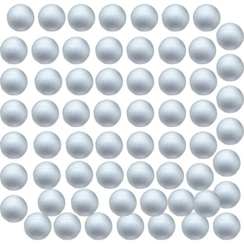 MagiDeal 100pcs 35mm White Polystyrene Foam Balls Christmas Decoration Solid Spheres for DIY Craft