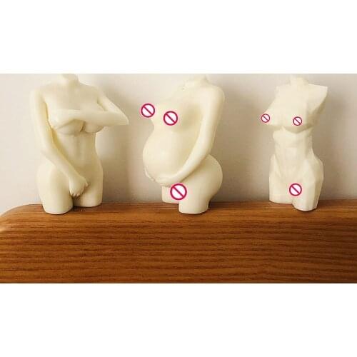 Male Female Body Candle Silicone Molds Fat Body Candle Mold Nude Torso Pregnant Woman Shape Wax Mold