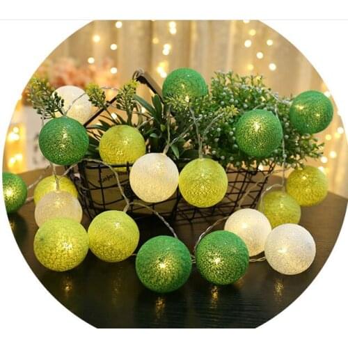 3m20Lights USB/Battery Style LED Cotton Line Color Ball String Lights Festival Party Wedding Decoration Flash Night Lights Lamp