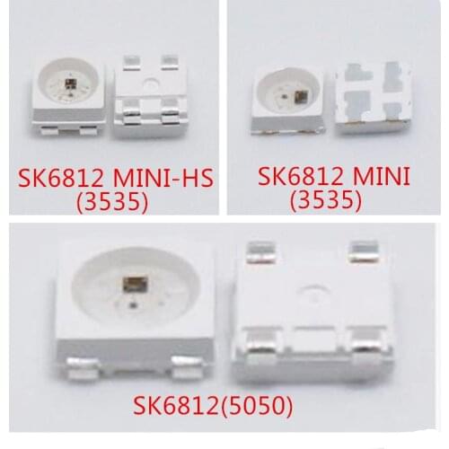 100~1500pcs SK6812 LED Chip Pixels 5050/3535 SMD(similar WS2812B)Individually Addressable Digital sk6812 RGB Full Color DC5V