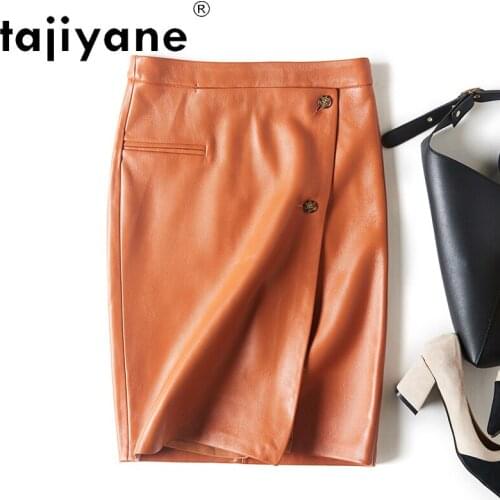 Woman Quality High Skirts for Women Real Sheepskin Mini Skirt Womens Genuine Leather Skirt Black Mujer Faldas TN2170