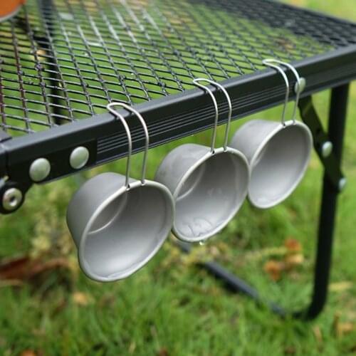 1/2Pcs Outdoor Camping Water Cup 304 Stainless Steel 50ml Picnic Drink Mug Portable Foldable Mini Wine Cup For Home Outdoor
