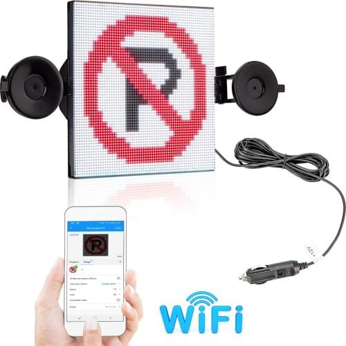 12V Bluetooth Wireless CAR led Sign APP Control RGB Programmable Scrolling Message LED Display Board Screen Drop shipping GIFT