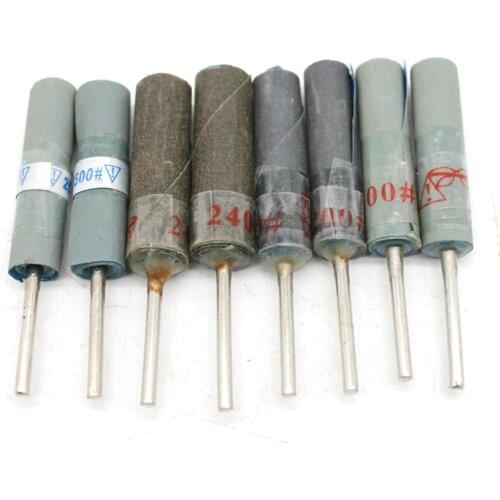 15pcs Sandpaper Grinding Bands Rod 2.35mm Shank Jewelry Polishing Wheel Head Electric Drill Accessories