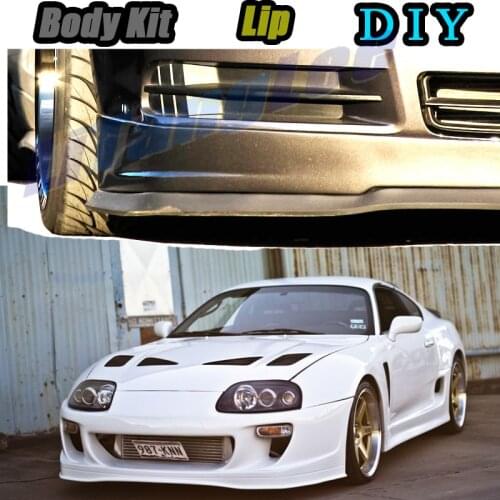 Car Bumper Lip Front Spoiler Skirt Deflector For TOYOTA Celica Supra A70 A80 Tune Car Modified Body Kit VIP Hella Flush Lips