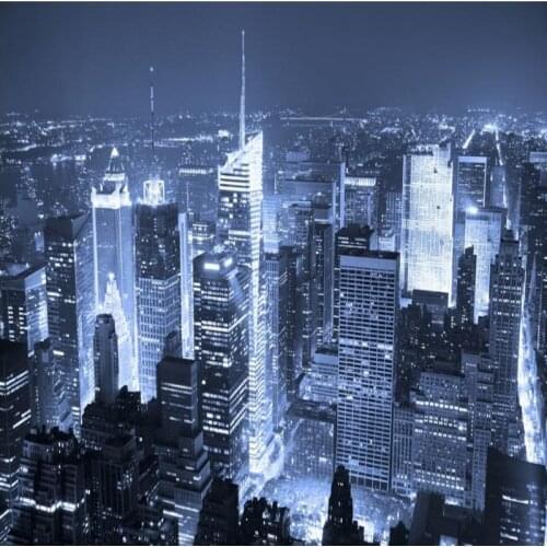Beibehang Personalized custom wallpaper Manhattan New York times square night view bedroom living room TV background wall