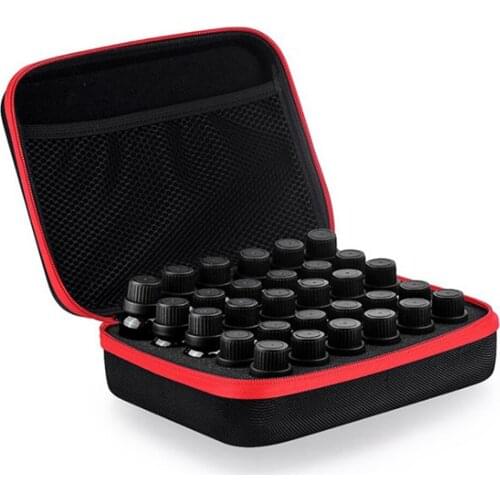 Essential Oil Case 30 Bottles 15ML Perfume Oil Essential Oil Box Travel Portable Carrying Holder Nail Polish Storage Bag 5 Color